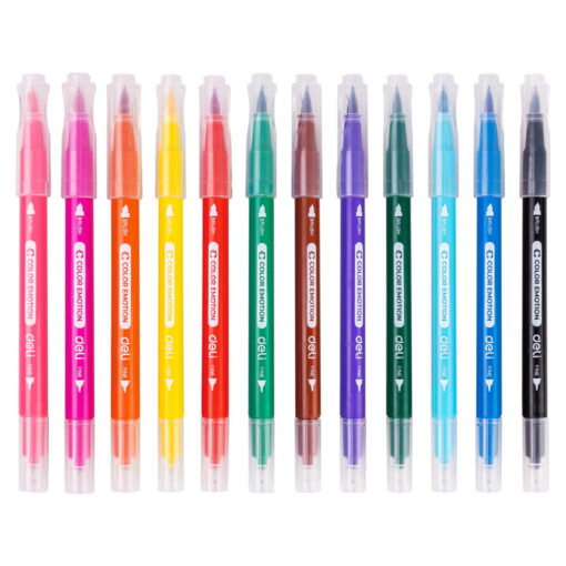 Set carioci cu varf pensula Deli Colour Emotion
