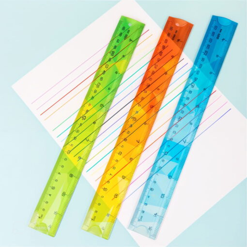 Rigla flexibila multicolora 30 cm Deli