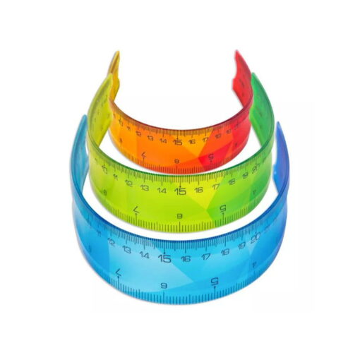 Rigla flexibila multicolora 30 cm Deli