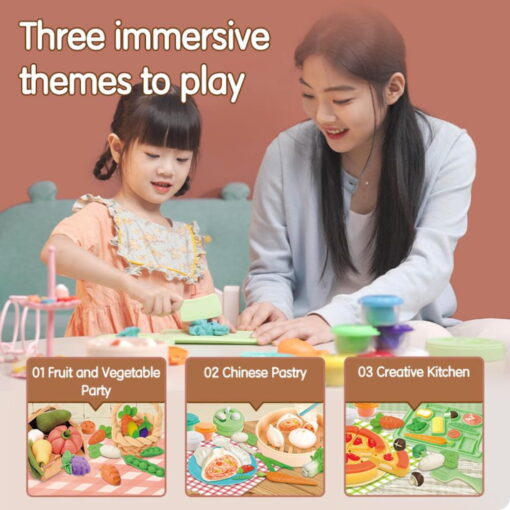 Set creativ plastilina Fructe si Legume