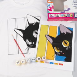 Set pictura pe tricou Rosa Talent Black Cat
