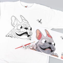 Set pictura pe tricou Rosa Talent Pug