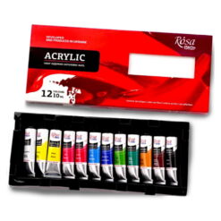 Set 12 Culori Acrilice Rosa Studio 10ml