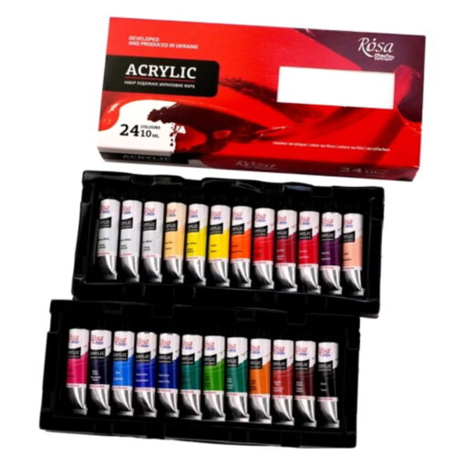 Set 24 Culori Acrilice Rosa Studio 10ml
