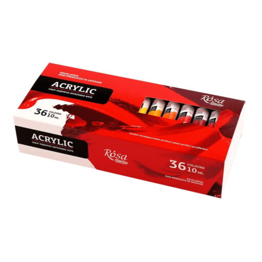 Set 36 culori acrilice Rosa Studio 10ml