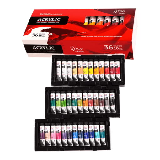 Set 36 Culori Acrilice Rosa Studio 10ml