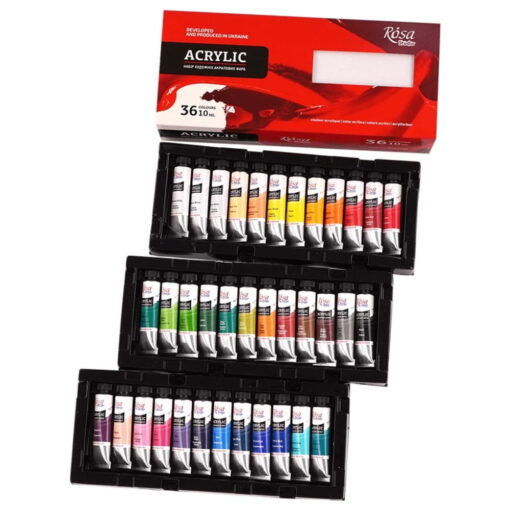 Set 36 Culori Acrilice Rosa Studio 10ml