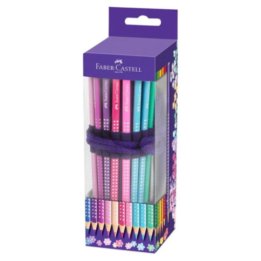 Rollup 20 creioane colorate Faber Castell Sparkle