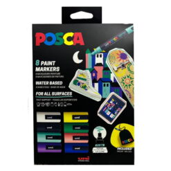 Set 8 Markere PC-5M Posca Xmas + Saculet Textil