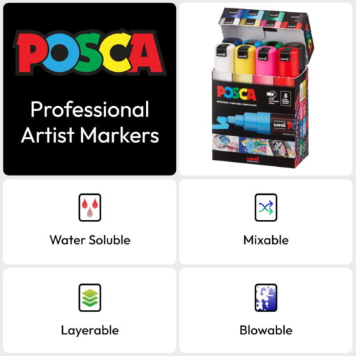 Set 8 Markere Posca PC-8K