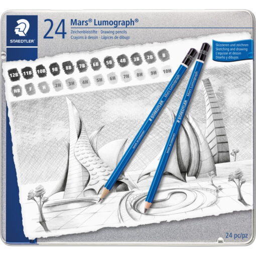 Set 24 Creioane Lumograph Cutie Metal