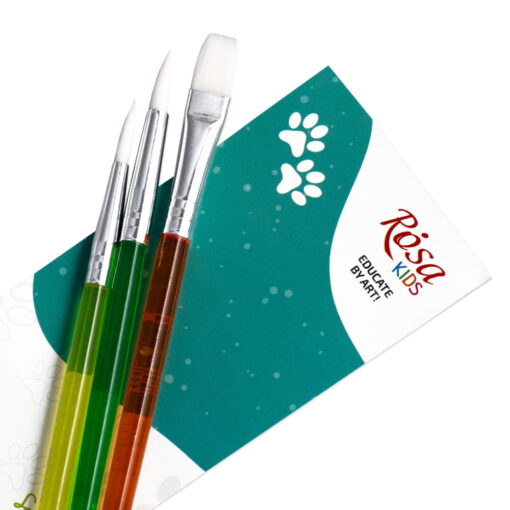 Set 3 Pensule Rosa Kids - Round (Nr6,8), Flat (Nr10)
