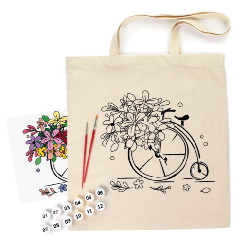 Set creativ Rosa Ecobag Flower Bicycle