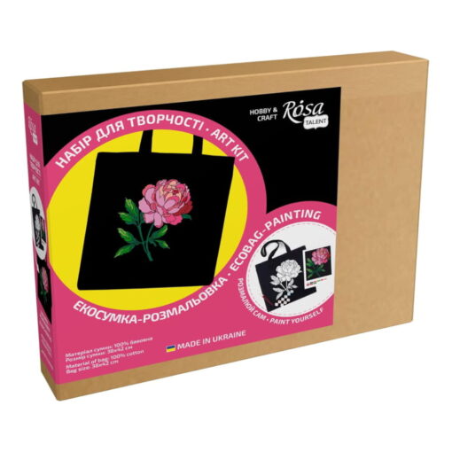 Set Creativ Rosa Ecobag Black - Tender Peony