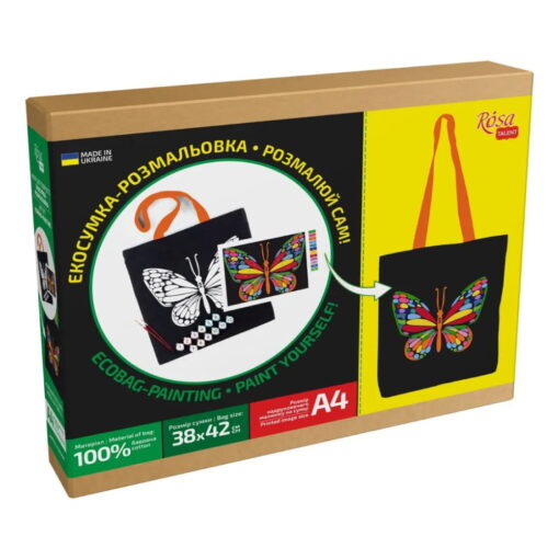 Set Creativ Rosa Ecobag Black - Magic Butterfly