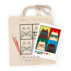 Set creativ Rosa Ecobag Cats In Glasses