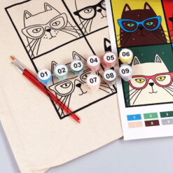 Set Creativ Rosa Ecobag - Cats In Glasses