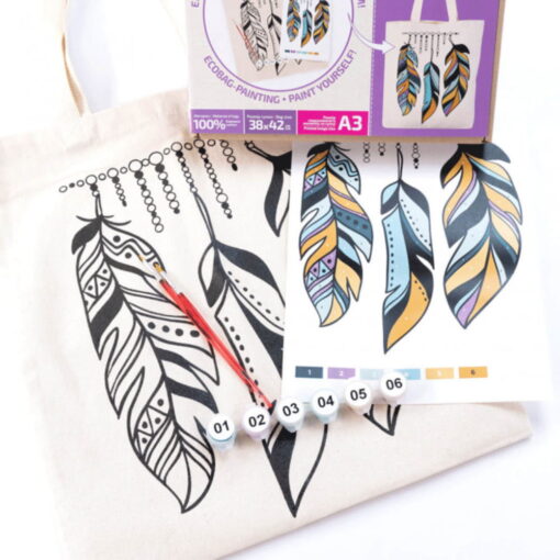 Set Creativ Rosa Ecobag - Golden Feathers