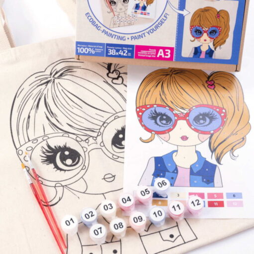 Set Creativ Rosa Ecobag - Cute Girl