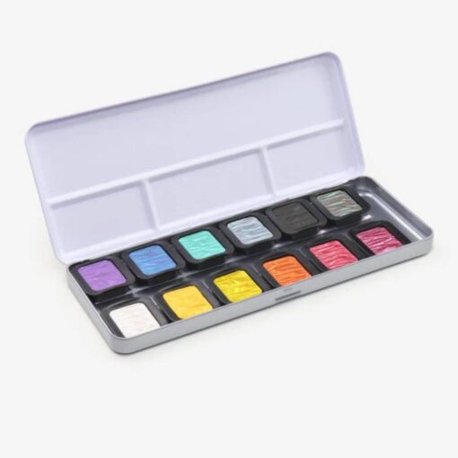 Set 12 acuarele FINETEC Pearlescent Rainbow