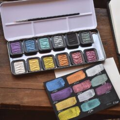 Set 12 acuarele FINETEC Pearlescent Rainbow