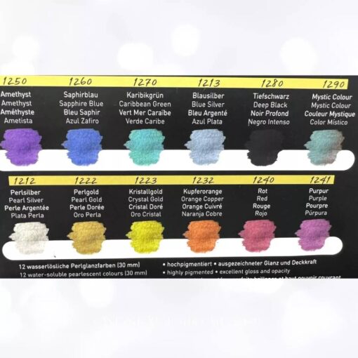 Set 12 acuarele FINETEC Pearlescent Rainbow