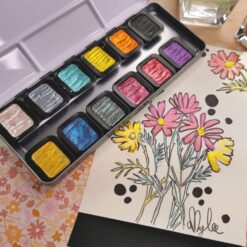 Set 12 acuarele FINETEC Pearlescent Rainbow