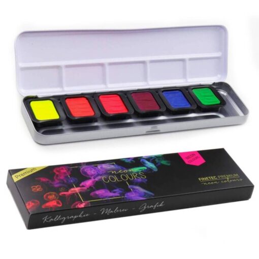 Set 6 acuarele FINETEC Neon