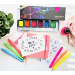 Set 6 acuarele FINETEC Neon