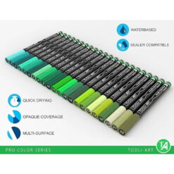 Set 22 Markere Acrilice 0.7mm Tooli - Green