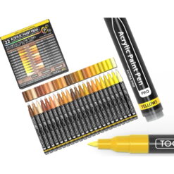 Set 22 Markere Acrilice 0.7mm Tooli - Yellow