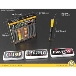 Set 22 Markere Acrilice 0.7mm Tooli - Yellow