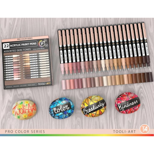 Set 22 Markere Acrilice 0.7mm Tooli - Nudes