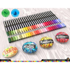 Set 28 Markere Acrilice 0.7mm Tooli - Flowers