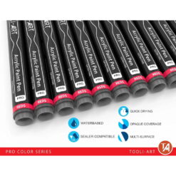 Set 22 Markere Acrilice 0.7mm Tooli - Red