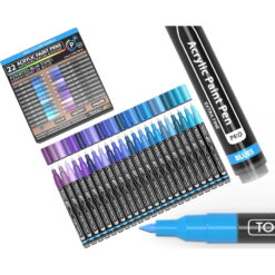 Set 22 Markere Acrilice 0.7mm Tooli - Blue