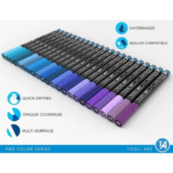 Set 22 Markere Acrilice 0.7mm Tooli - Blue
