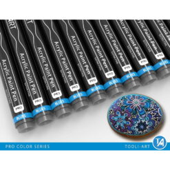 Set 22 Markere Acrilice 0.7mm Tooli - Blue