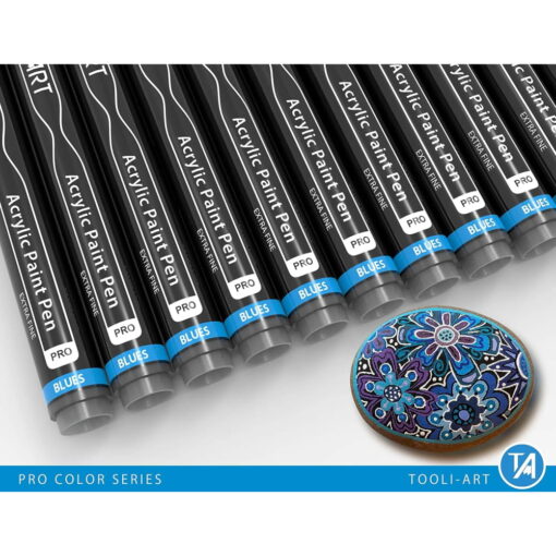 Set 22 Markere Acrilice 0.7mm Tooli - Blue
