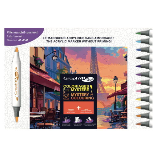 Set Mystery Coloring Graph'it GO City Sunset