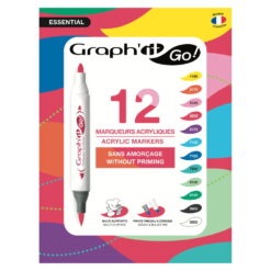 Set 12 markere acrilice Graph'it GO Essential