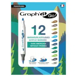 Set 12 markere acrilice Graph'it GO Landscape