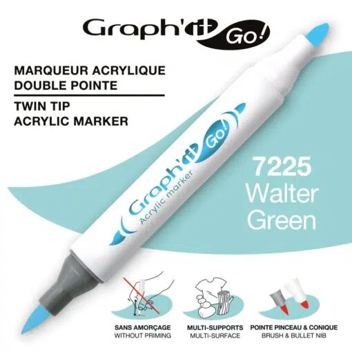 Marker Acrilic Graphit GO - 7225 - Water Green