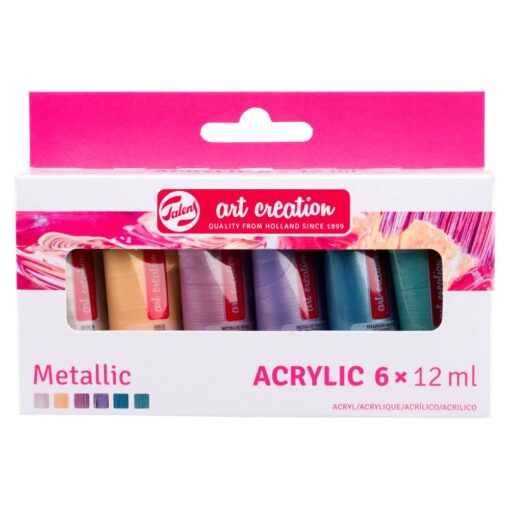 Set 6 culori acrilice Talens Art Creation 12 ml - Metallic