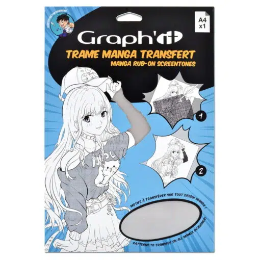 Sablon Graphit Manga Transfer Textura A4 - Light Shadows
