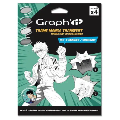 Sablon Graphit Manga Transfer Textura 16/16 - Set 4 Umbre