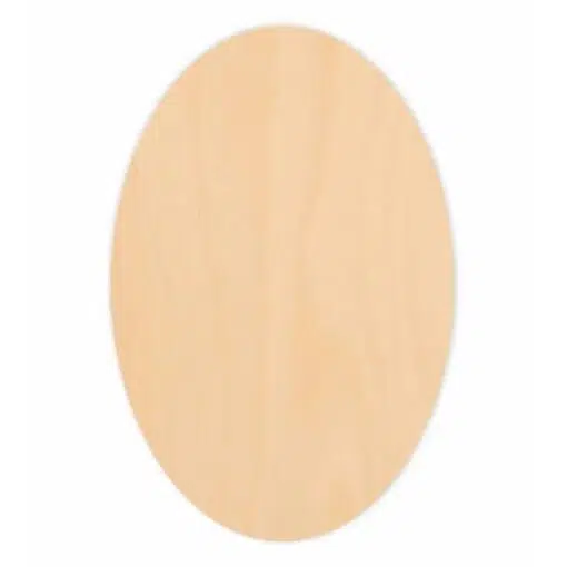 Baza Lemn Pt Pirogravura - Set 2 Buc - Oval 15/20 Cm