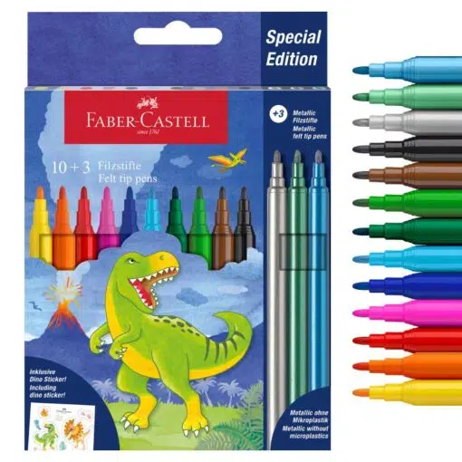 Set 10+3 carioci Faber Castell Dinozaur - imagine 3