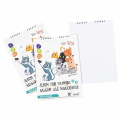 Bloc desen spiral ROSA KIDS Cats Selfies 100gr 30foi - A4