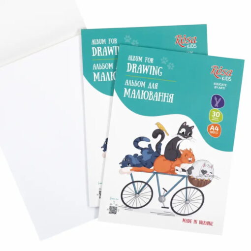 Bloc desen ROSA KIDS Cats on bicycle 100gr 30foi - A4